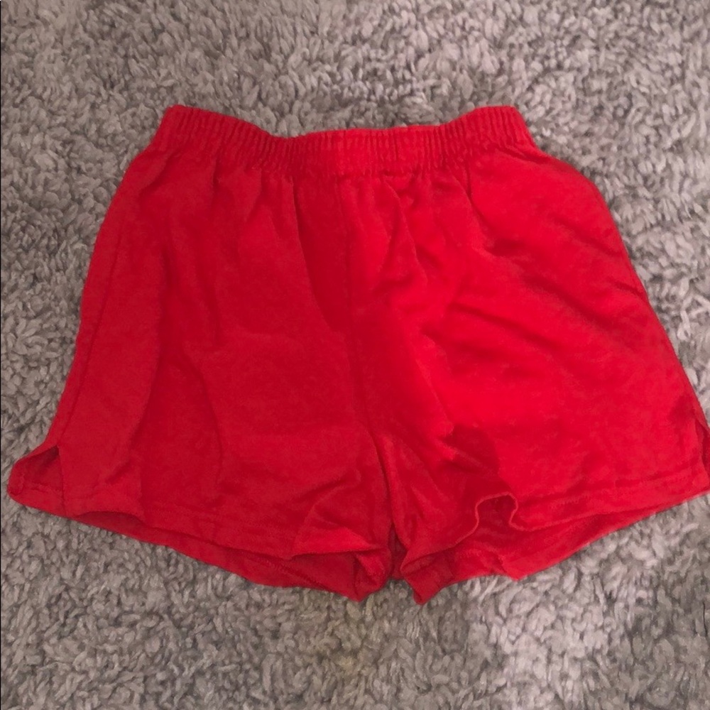 red soffe shorts (sold on curtsy)